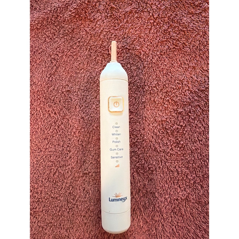 Lumineux Electric Toothbrush Handle White Rose Gold 5 Modes Clean Whiten Polish